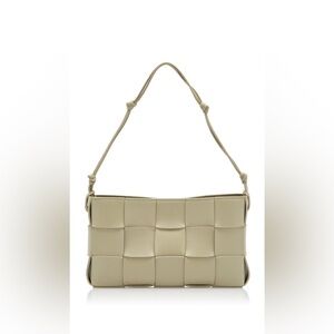 Bottega Veneta Cassette Pouch Bag in Green/Beige